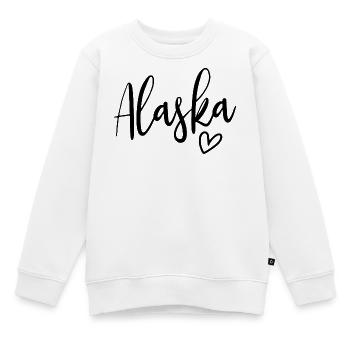 Alaska Heart Women's Love Alaska - Kinder Premium Organic Sweatshirt - Weiß - Vorne - AI Model Kid Male (0cm)