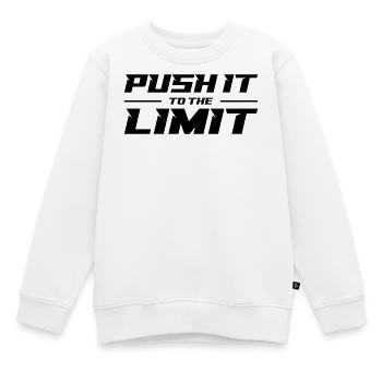 Push It To The Limit - Kinder Premium Organic Sweatshirt - Weiß - Vorne - AI Model Kid Male (0cm)