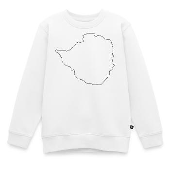 Carte de contour du Zimbabwe - Sweat Premium enfant bio - blanc - Devant - AI Model Kid Male (0cm)
