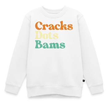 Fissures Points Bams Carreaux de Mahjong Amant - Sweat Premium enfant bio - blanc - Devant - AI Model Kid Male (0cm)