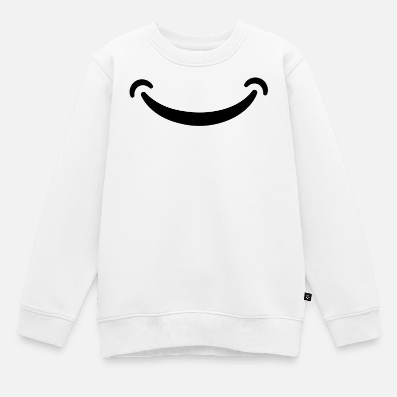 Sourire - Sweat Premium enfant bio - blanc