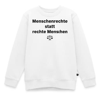 Droits de l’homme : Balance - Sweat Premium enfant bio - blanc - Devant - AI Model Kid Male (0cm)