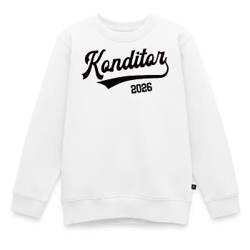 Confiseur 2026 Profession Apprentissage en confiserie Apprenti - Sweat Premium enfant bio - blanc - Devant - AI Model Kid Male (0cm)