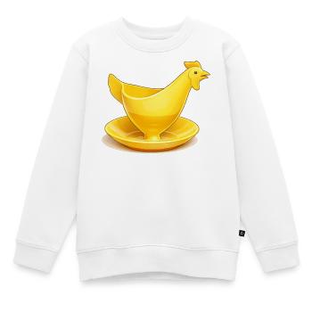 Coquetier jaune de la RDA, Ostalgie - Sweat Premium enfant bio - blanc - Devant - AI Model Kid Male (0cm)