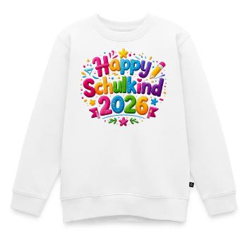 Happy Schulkind 2026 Einschulung - Kinder Premium Organic Sweatshirt - Weiß - Vorne - AI Model Kid Male (0cm)