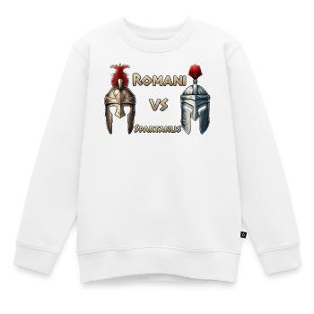 ROMANI VS SPARTANUS - Kinder Premium Organic Sweatshirt - Weiß - Vorne - AI Model Kid Male (0cm)