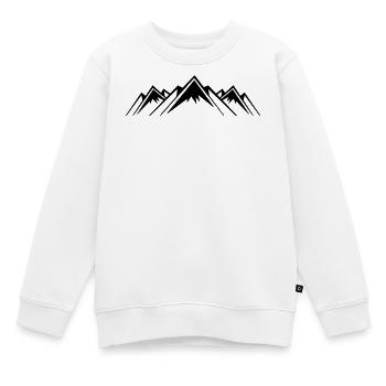 Berge Berg Mountains - Kinder Premium Organic Sweatshirt - Weiß - Vorne - AI Model Kid Male (0cm)