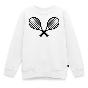 Raquettes Schläger de tennis - Sweat Premium enfant bio - blanc - Devant - AI Model Kid Male (0cm)