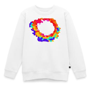 Orbite mosaïque de Voronoi - Sweat Premium enfant bio - blanc - Devant - AI Model Kid Male (0cm)