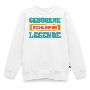 Legende Schleifer - Kinder Premium Organic Sweatshirt - Weiß - Vorne - AI Model Kid Male (0cm)