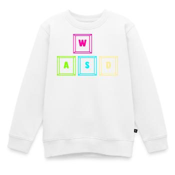 Gaming Computer Gamer Gaming Gamer - Kids Premium Organic Sweatshirt - white - Front - AI Model Kid Male (0cm)