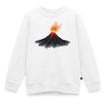 Vulkan - Kinder Premium Organic Sweatshirt - Weiß - Vorne - AI Model Kid Male (0cm)