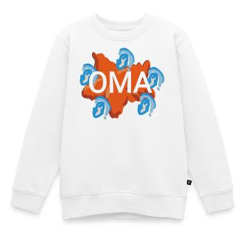 Oma - Kinder Premium Organic Sweatshirt - Weiß - Vorne - AI Model Kid Male (0cm)