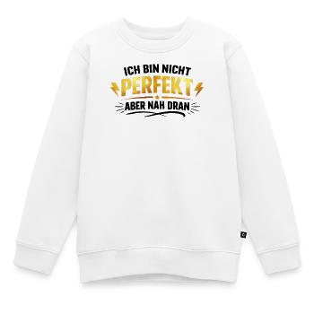 Perfekt  - Kinder Premium Organic Sweatshirt - Weiß - Vorne - AI Model Kid Male (0cm)
