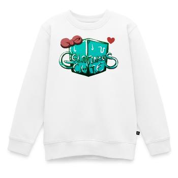 Gelatinous Cube - Kinder Premium Organic Sweatshirt - Weiß - Vorne - AI Model Kid Male (0cm)