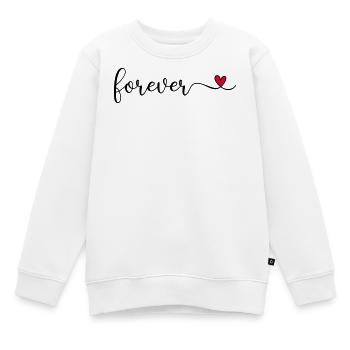 Pour toujours - Sweat Premium enfant bio - blanc - Devant - AI Model Kid Male (0cm)