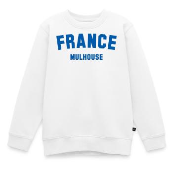 Mulhouse, France, France - Sweat Premium enfant bio - blanc - Devant - AI Model Kid Male (0cm)