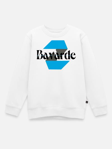 Logo bavarde - Sweat Premium enfant bio - blanc