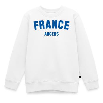 Angers, France, France - Sweat Premium enfant bio - blanc - Devant - AI Model Kid Male (0cm)