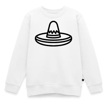 Mexikanischer Hut - Kinder Premium Organic Sweatshirt - Weiß - Vorne - AI Model Kid Male (0cm)