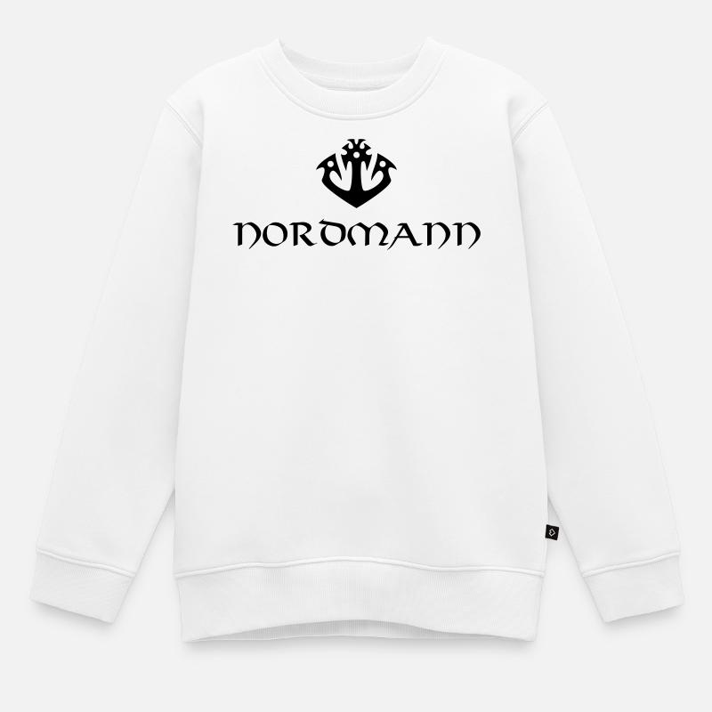 Anker Tribal Nordmann Vikinger - Kinder Premium Organic Sweatshirt - Weiß