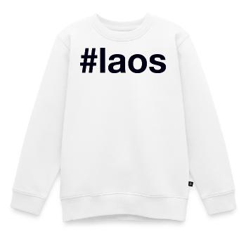 Laos Hashtag - Kinder Premium Organic Sweatshirt - Weiß - Vorne - AI Model Kid Male (0cm)
