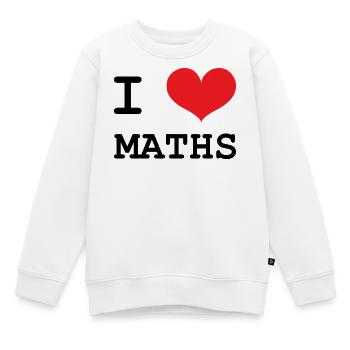 I Love Maths: Passion Mathematics T-Shirt - Kinder Premium Organic Sweatshirt - Weiß - Vorne - AI Model Kid Male (0cm)
