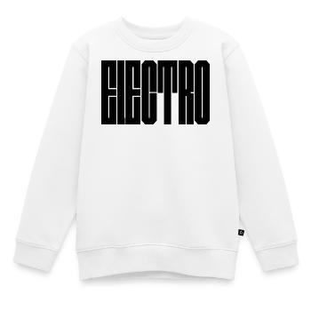 Conception de la typographie de musique électro - Sweat Premium enfant bio - blanc - Devant - AI Model Kid Male (0cm)