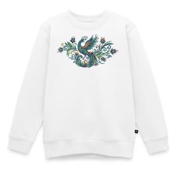 Bunter Pfau Phönix im Jugendstil - Kinder Premium Organic Sweatshirt - Weiß - Vorne - AI Model Kid Male (0cm)