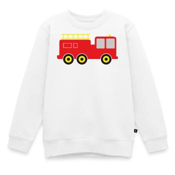 Camion de pompiers - Sweat Premium enfant bio - blanc - Devant - AI Model Kid Male (0cm)