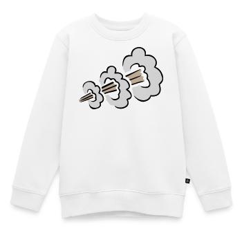 Lauter Furz Explosion Lustig Klohumor Comic Wolke - Kinder Premium Organic Sweatshirt - Weiß - Vorne - AI Model Kid Male (0cm)