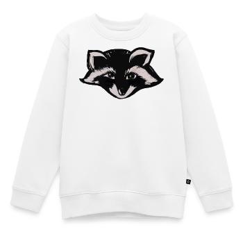 Mitternachts-Waschbärkopf - Kinder Premium Organic Sweatshirt - Weiß - Vorne - AI Model Kid Male (0cm)