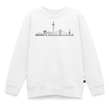 Cadeau de la chemise de la ville de la tour du Rhin de la Skyline de Düsseldorf - Sweat Premium enfant bio - blanc - Devant - AI Model Kid Male (0cm)