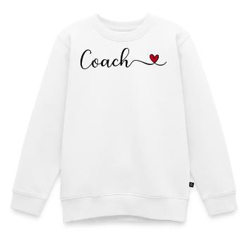 entraîneur - Sweat Premium enfant bio - blanc - Devant - AI Model Kid Male (0cm)