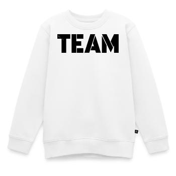 team - Kinder Premium Organic Sweatshirt - Weiß - Vorne - AI Model Kid Male (0cm)