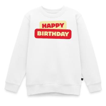 Happy Birthday - Kinder Premium Organic Sweatshirt - Weiß - Vorne - AI Model Kid Male (0cm)