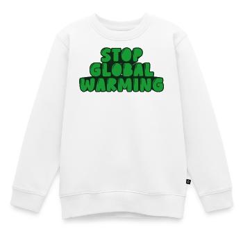 Stoppe die globale Erwärmung - Kinder Premium Organic Sweatshirt - Weiß - Vorne - AI Model Kid Male (0cm)