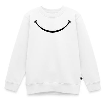 sourire - Sweat Premium enfant bio - blanc - Devant - AI Model Kid Male (0cm)