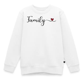 Famille - Sweat Premium enfant bio - blanc - Devant - AI Model Kid Male (0cm)