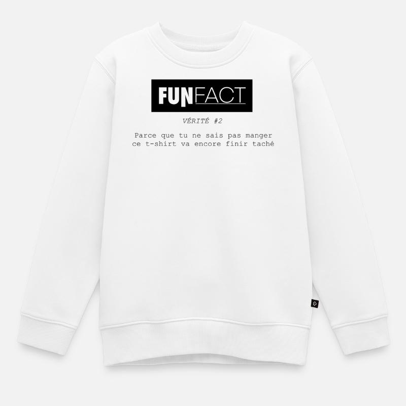 FUNFact_-2 - Sweat Premium enfant bio - blanc