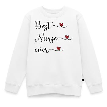 Krankenschwester - beste Krankenschwester - Kinder Premium Organic Sweatshirt - Weiß - Vorne - AI Model Kid Male (0cm)