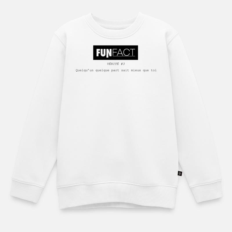 FUNFact_-3 - Sweat Premium enfant bio - blanc