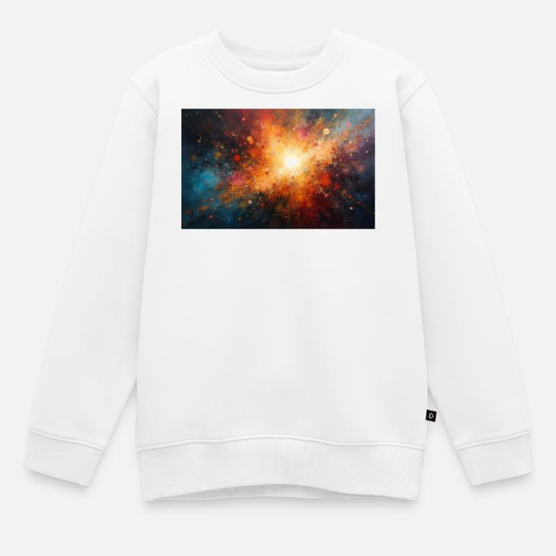 Explosion de la nébuleuse à explosion cosmique - Sweat Premium enfant bio - blanc