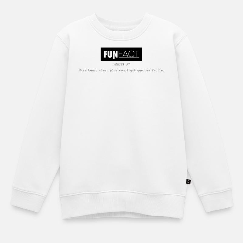 Funfact_7 - Sweat Premium enfant bio - blanc