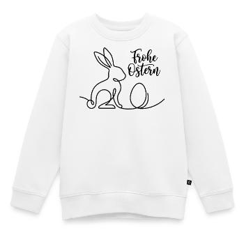 Frohe Ostern, Süßes Häschen Shirt, Hoodie, Schürze - Kinder Premium Organic Sweatshirt - Weiß - Vorne - AI Model Kid Male (0cm)