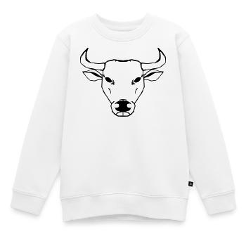 Illustration de bœuf - Sweat Premium enfant bio - blanc - Devant - AI Model Kid Male (0cm)