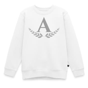A - Sweat Premium enfant bio - blanc - Devant - AI Model Kid Male (0cm)