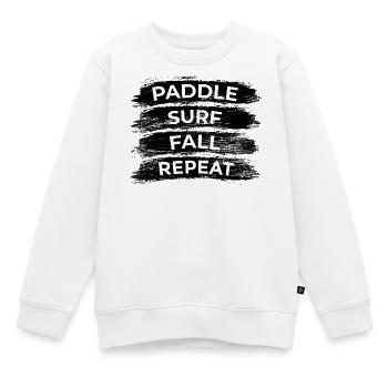 Paddle Surf Fall Repeat - Kinder Premium Organic Sweatshirt - Weiß - Vorne - AI Model Kid Male (0cm)