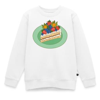 Fruchtige Tortenpracht - Kinder Premium Organic Sweatshirt - Weiß - Vorne - AI Model Kid Male (0cm)