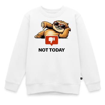 Daumen-runter-Faultier mit Sonnenbrille - Kinder Premium Organic Sweatshirt - Weiß - Vorne - AI Model Kid Male (0cm)